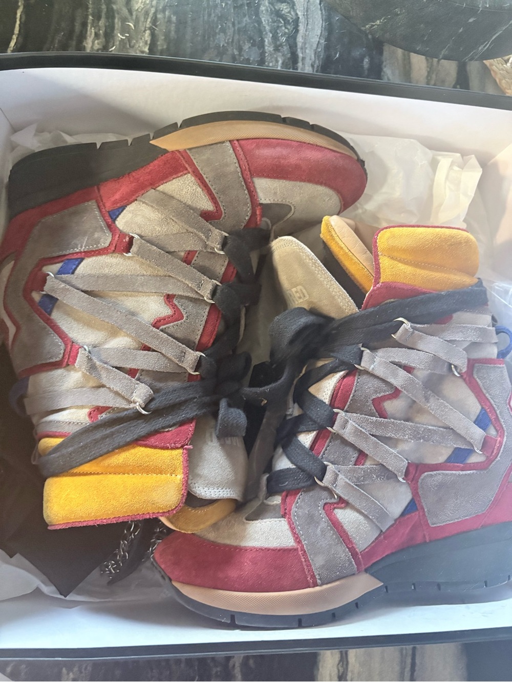DSQUARED2 wedge booties/ sneaker boots